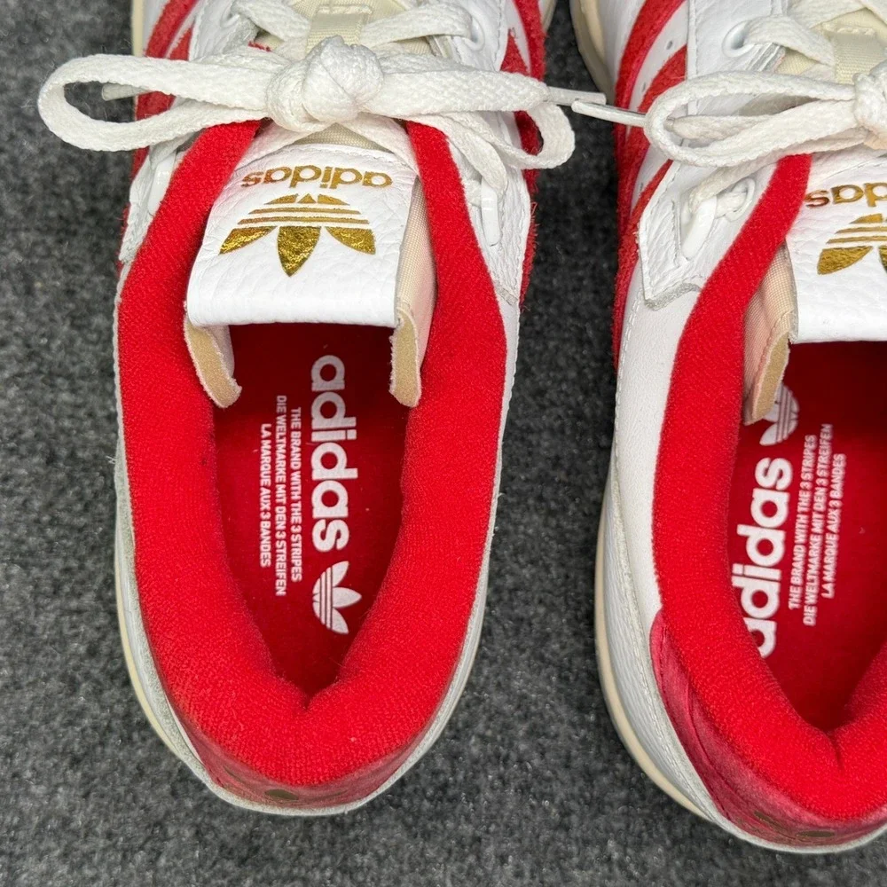 Adidas Rivalry Low Premium Sneakers Men's 10 White Scarlet Athletic Retro Shoes